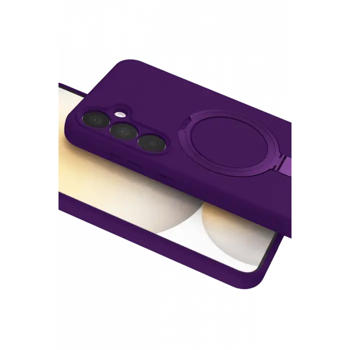 Lopard Samsung Galaxy A55 5g Regal Magsafe Standlı Kapak - Derin Mor