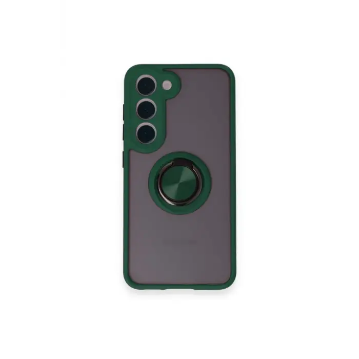 Lopard Samsung Galaxy M15 Kılıf Montreal Yüzüklü Silikon Kapak - Yeşil