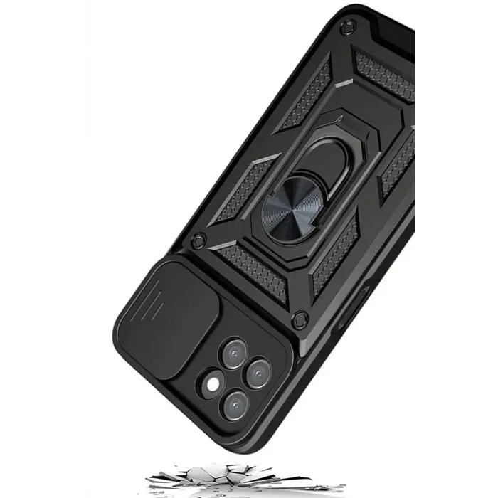 Lopard Samsung Galaxy M15 Kılıf Pars Lens Yüzüklü Silikon - Yeşil