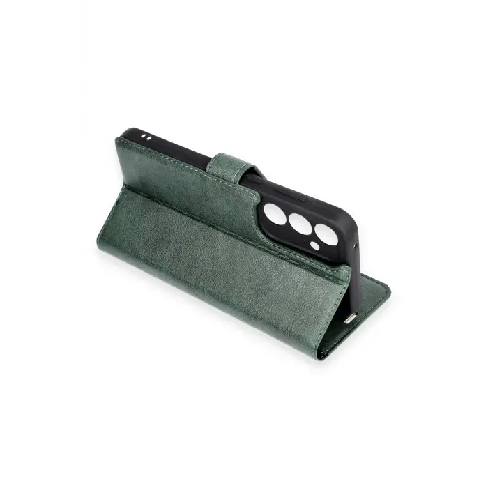 Lopard Samsung Galaxy M15 Kılıf Trend S Plus Kapaklı Kılıf - Yeşil