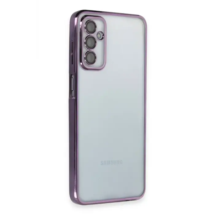 Lopard Samsung Galaxy M23 Kılıf Razer Lensli Silikon - Mor