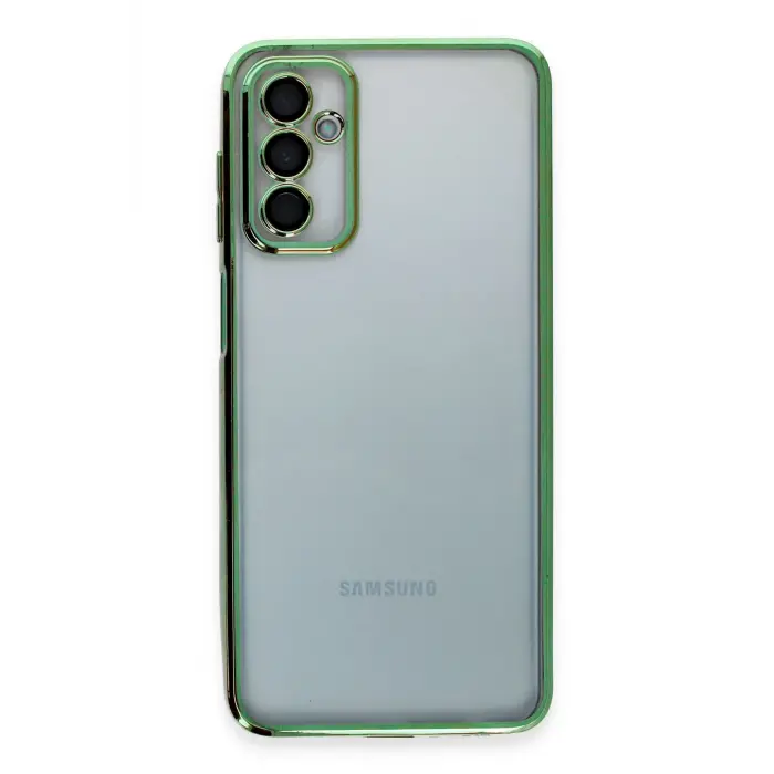 Lopard Samsung Galaxy M23 Kılıf Razer Lensli Silikon - Yeşil