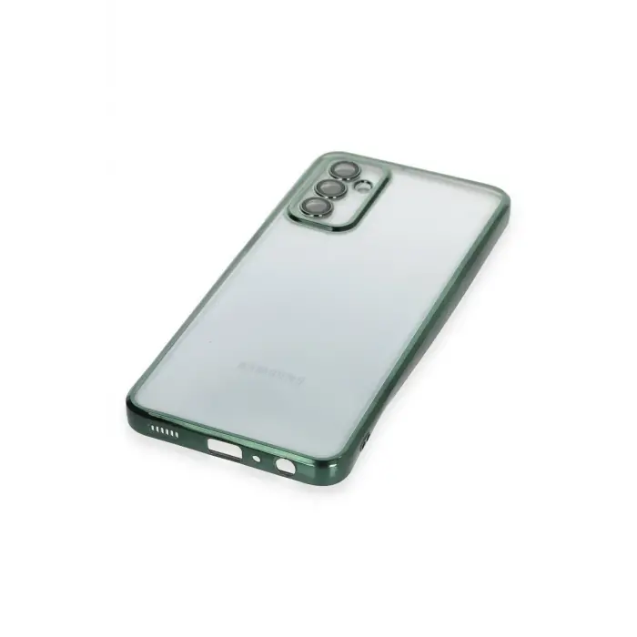 Lopard Samsung Galaxy M23 Kılıf Razer Lensli Silikon - Yeşil