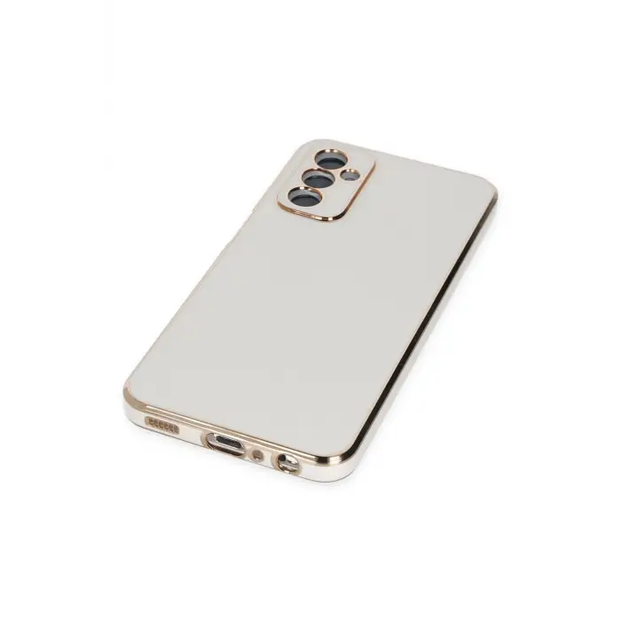 Lopard Samsung Galaxy M23 Kılıf Volet Silikon - Beyaz