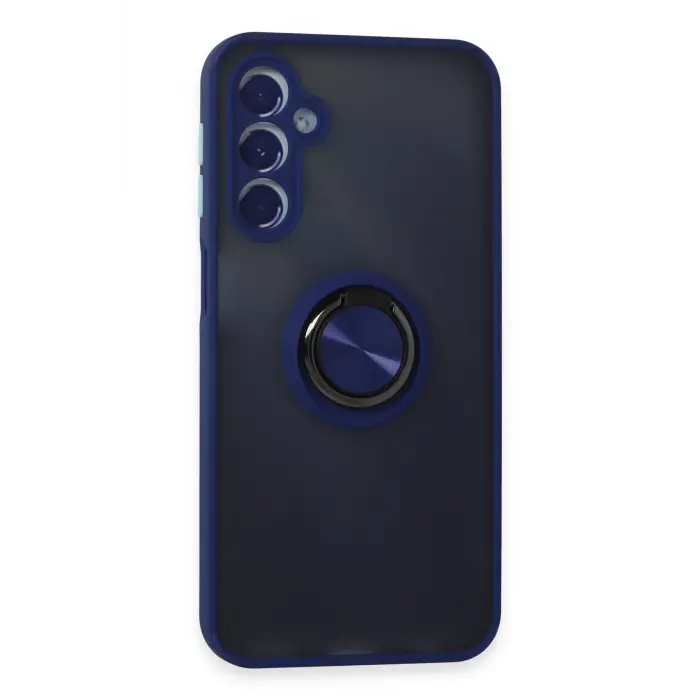 Lopard Samsung Galaxy M34 5g Kılıf Montreal Yüzüklü Silikon Kapak - Lacivert