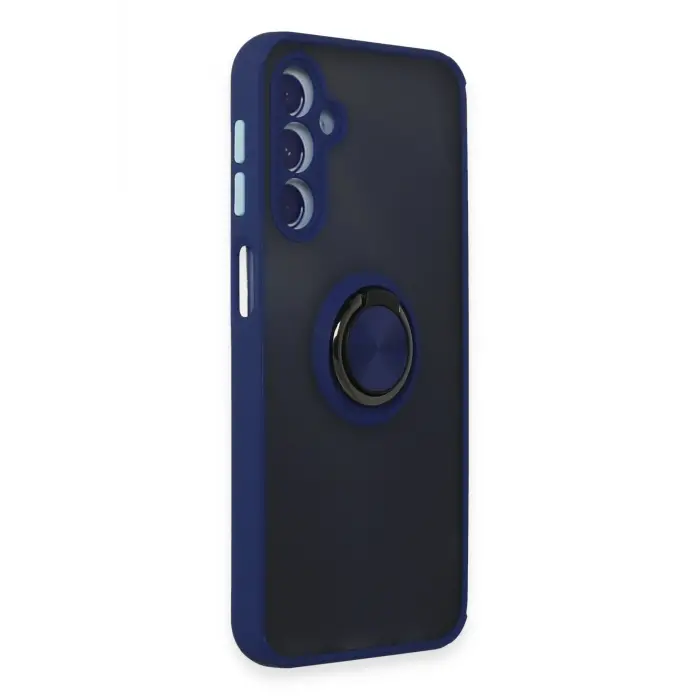 Lopard Samsung Galaxy M34 5g Kılıf Montreal Yüzüklü Silikon Kapak - Lacivert