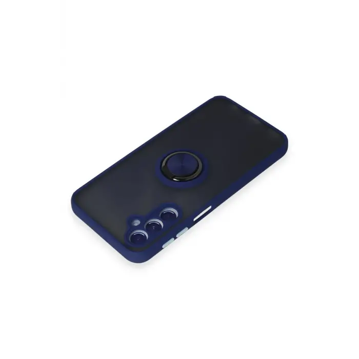 Lopard Samsung Galaxy M34 5g Kılıf Montreal Yüzüklü Silikon Kapak - Lacivert