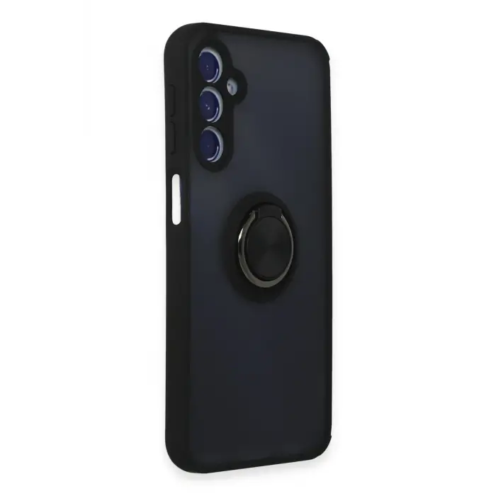 Lopard Samsung Galaxy M34 5g Kılıf Montreal Yüzüklü Silikon Kapak - Siyah