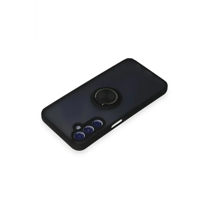 Lopard Samsung Galaxy M34 5g Kılıf Montreal Yüzüklü Silikon Kapak - Siyah