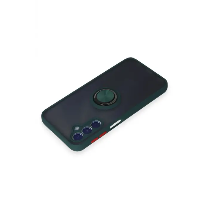 Lopard Samsung Galaxy M34 5g Kılıf Montreal Yüzüklü Silikon Kapak - Yeşil