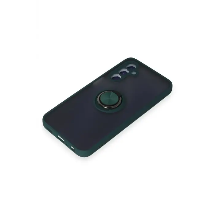 Lopard Samsung Galaxy M34 5g Kılıf Montreal Yüzüklü Silikon Kapak - Yeşil