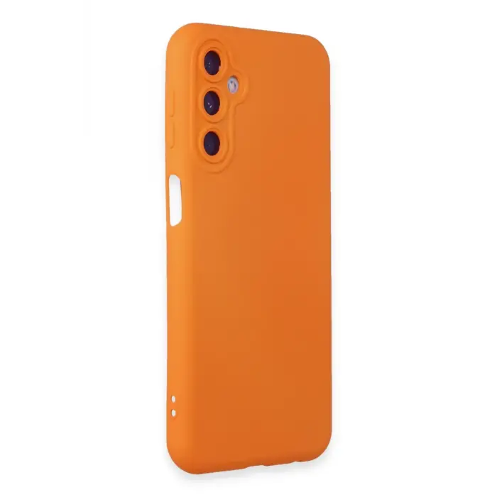 Lopard Samsung Galaxy M34 5g Kılıf Nano İçi Kadife Silikon - Turuncu