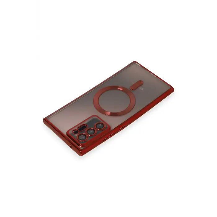 Lopard Samsung Galaxy Note 20 Ultra Kılıf Kross Magneticsafe Kapak - Kırmızı