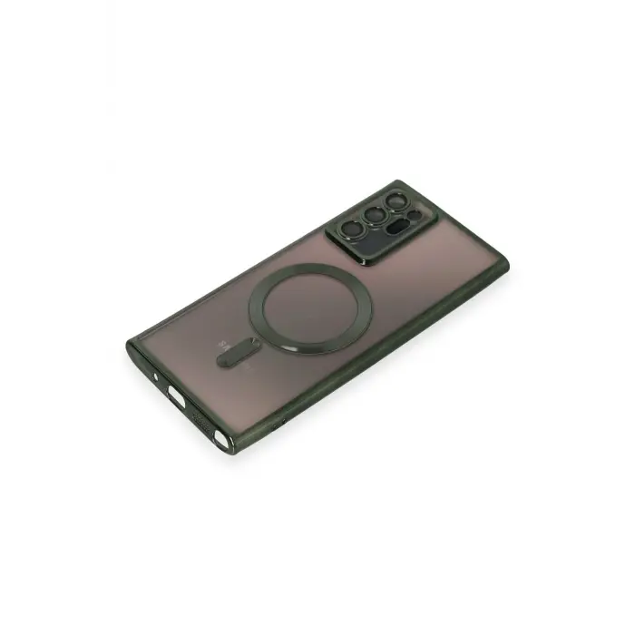 Lopard Samsung Galaxy Note 20 Ultra Kılıf Kross Magneticsafe Kapak - Koyu Yeşil
