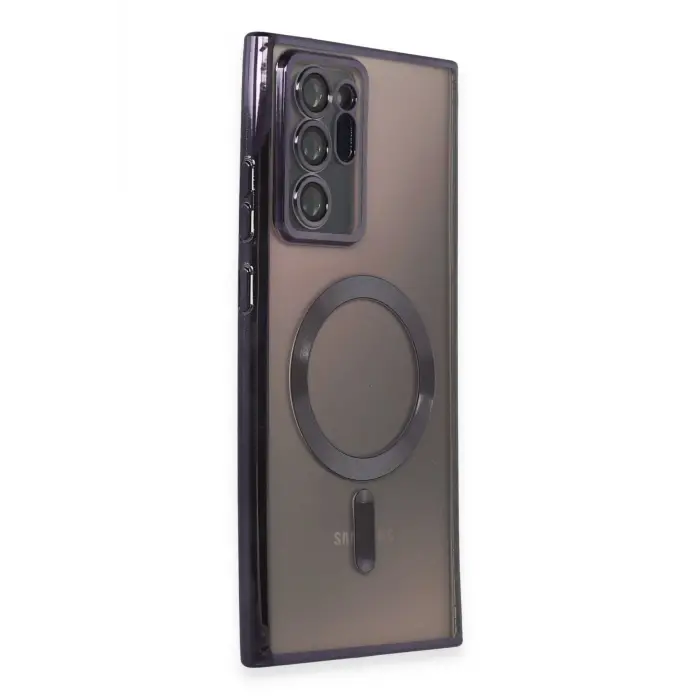 Lopard Samsung Galaxy Note 20 Ultra Kılıf Kross Magneticsafe Kapak - Mor