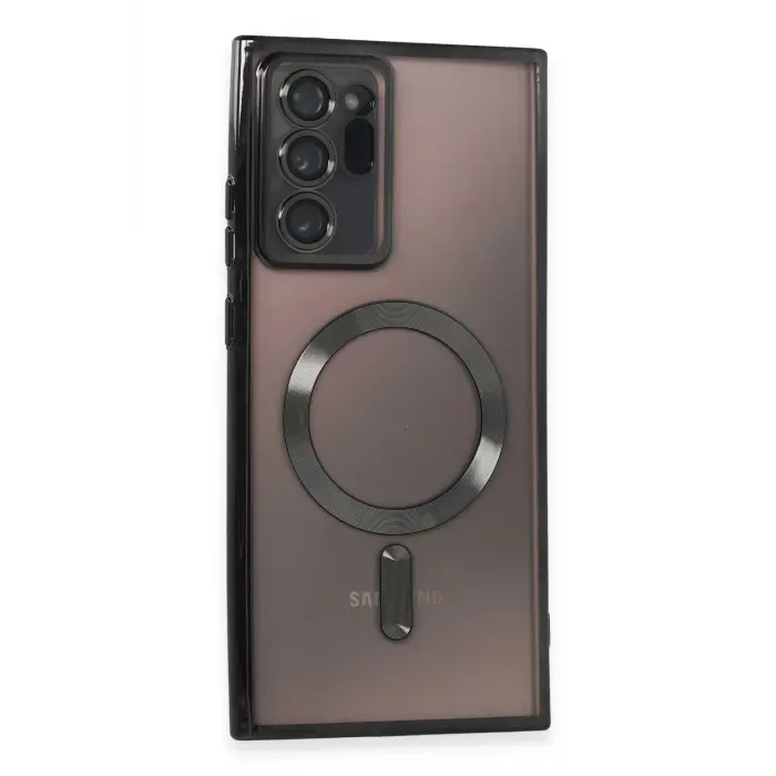 Lopard Samsung Galaxy Note 20 Ultra Kılıf Kross Magneticsafe Kapak - Siyah