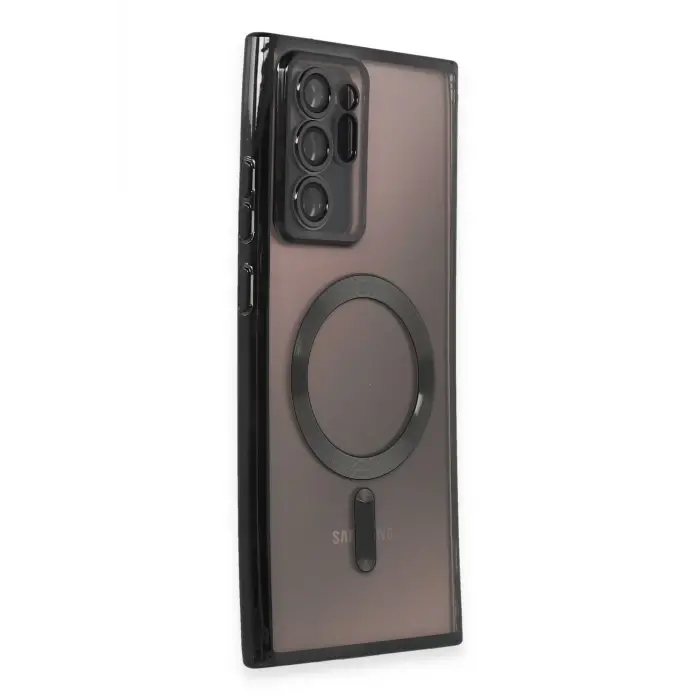 Lopard Samsung Galaxy Note 20 Ultra Kılıf Kross Magneticsafe Kapak - Siyah