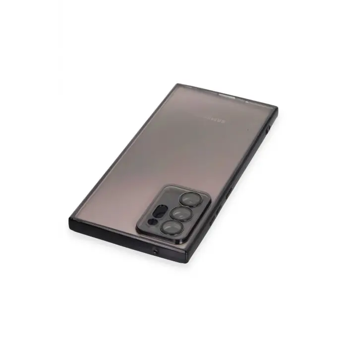 Lopard Samsung Galaxy Note 20 Ultra Kılıf Razer Lensli Silikon - Siyah