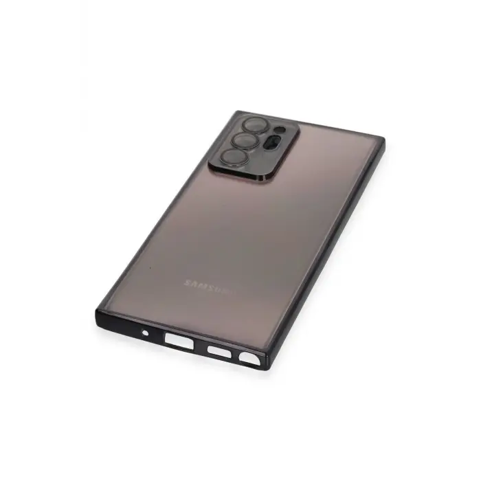 Lopard Samsung Galaxy Note 20 Ultra Kılıf Razer Lensli Silikon - Siyah