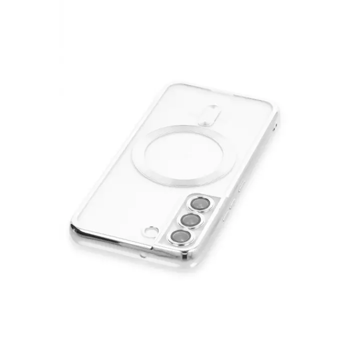 Lopard Samsung Galaxy S22 Kılıf Kross Magneticsafe Kapak - Gümüş