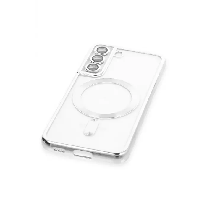 Lopard Samsung Galaxy S22 Kılıf Kross Magneticsafe Kapak - Gümüş