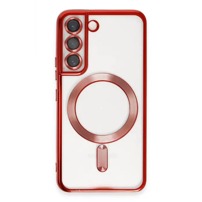 Lopard Samsung Galaxy S22 Kılıf Kross Magneticsafe Kapak - Kırmızı