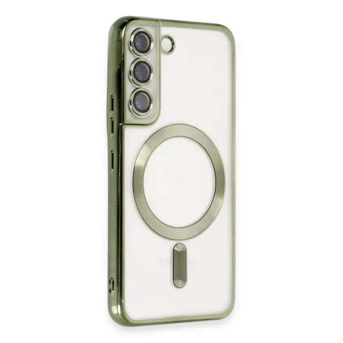 Lopard Samsung Galaxy S22 Kılıf Kross Magneticsafe Kapak - Koyu Yeşil