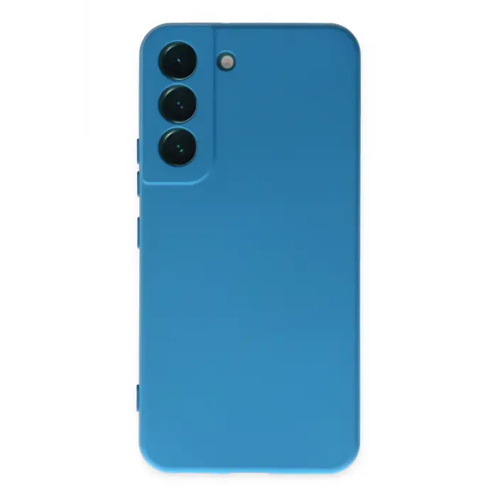 Lopard Samsung Galaxy S22 Kılıf Nano İçi Kadife Silikon - Mavi