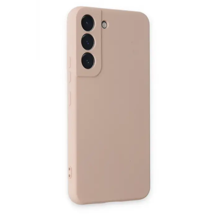 Lopard Samsung Galaxy S22 Kılıf Nano İçi Kadife Silikon - Pudra