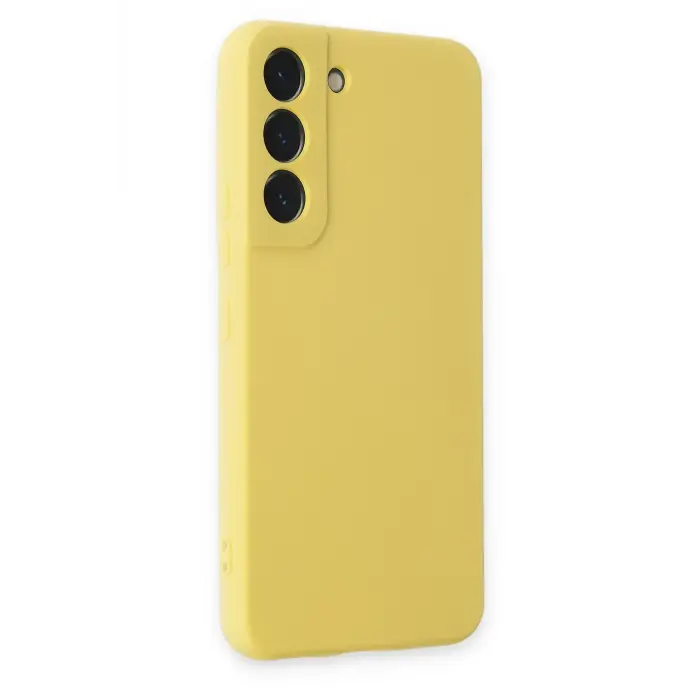 Lopard Samsung Galaxy S22 Kılıf Nano İçi Kadife Silikon - Sarı