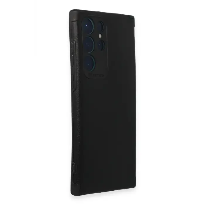 Lopard Samsung Galaxy S22 Ultra Kılıf Loop Deri Silikon - Siyah