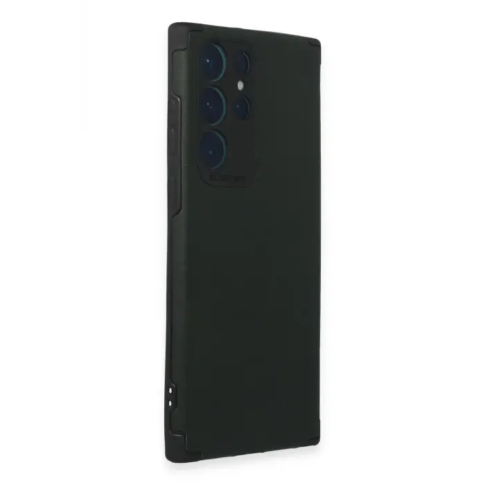 Lopard Samsung Galaxy S22 Ultra Kılıf Loop Deri Silikon - Yeşil