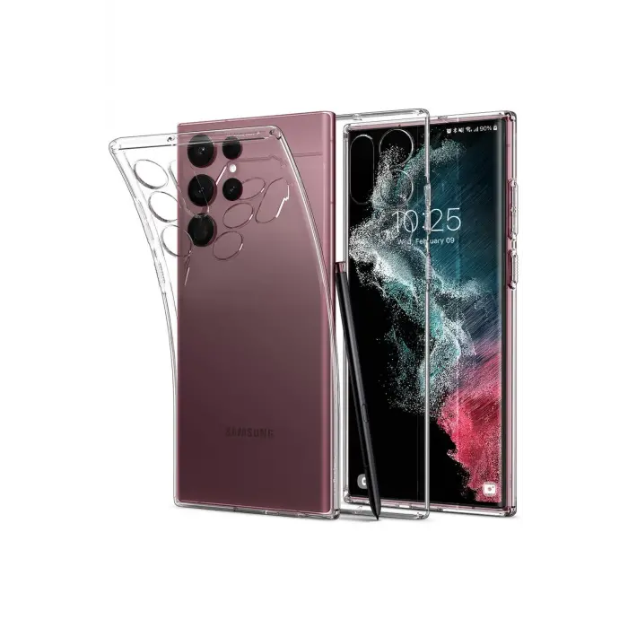 Lopard Samsung Galaxy S22 Ultra Kılıf Lüx Şeffaf Silikon