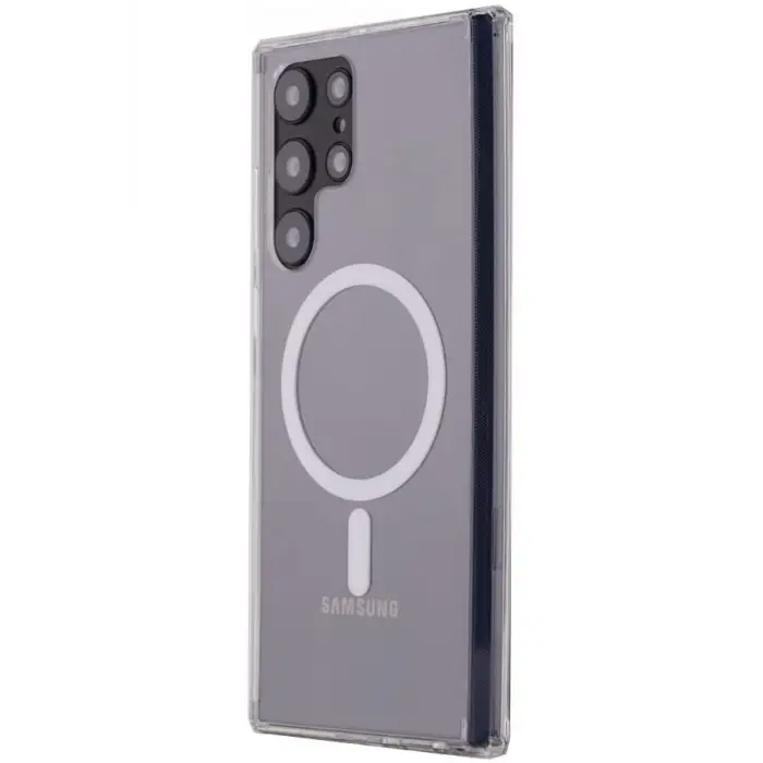 Lopard Samsung Galaxy S22 Ultra Kılıf Magneticsafe Şeffaf Silikon - Şeffaf