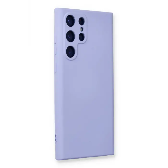 Lopard Samsung Galaxy S22 Ultra Kılıf Nano İçi Kadife Silikon - Lila