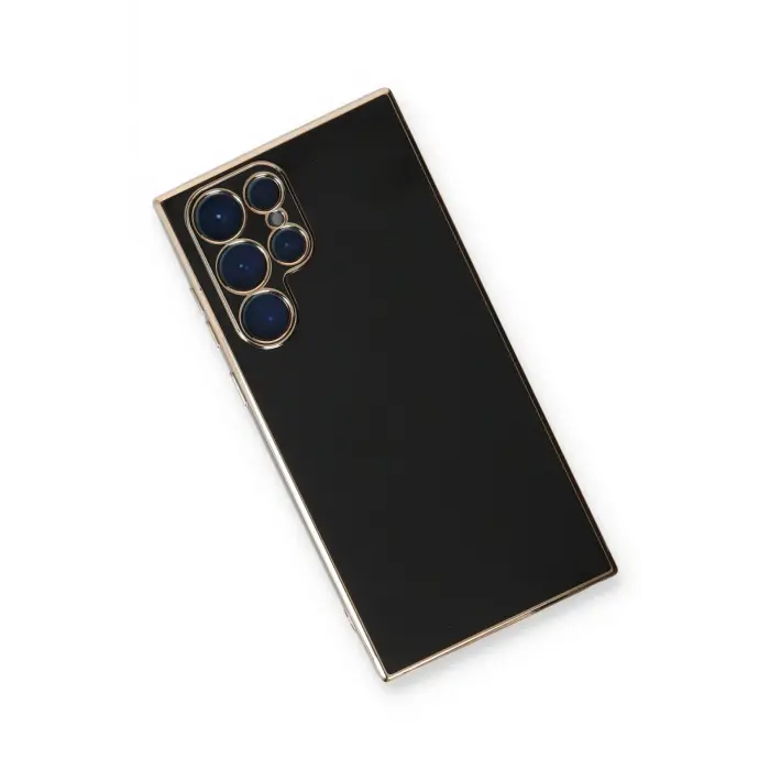 Lopard Samsung Galaxy S22 Ultra Kılıf Volet Silikon - Siyah