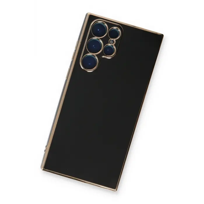 Lopard Samsung Galaxy S22 Ultra Kılıf Volet Silikon - Siyah