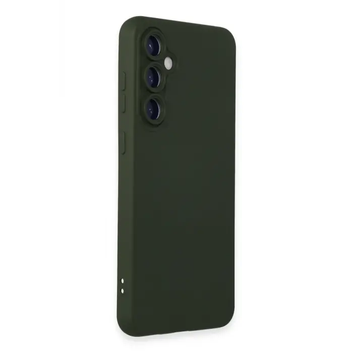 Lopard Samsung Galaxy S23 Fe Kılıf Nano İçi Kadife Silikon - Koyu Yeşil