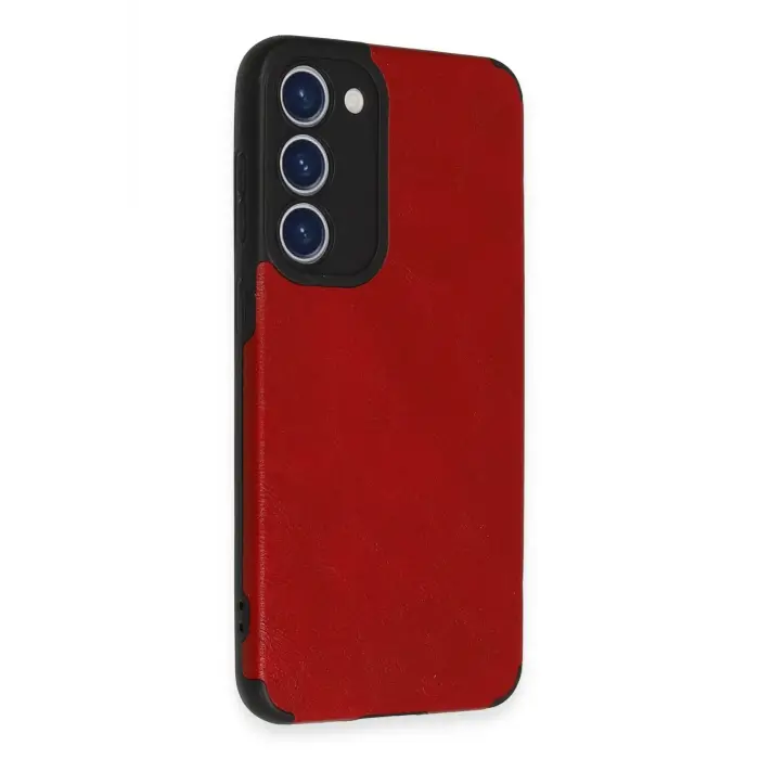 Lopard Samsung Galaxy S23 Kılıf Loop Deri Silikon - Kırmızı