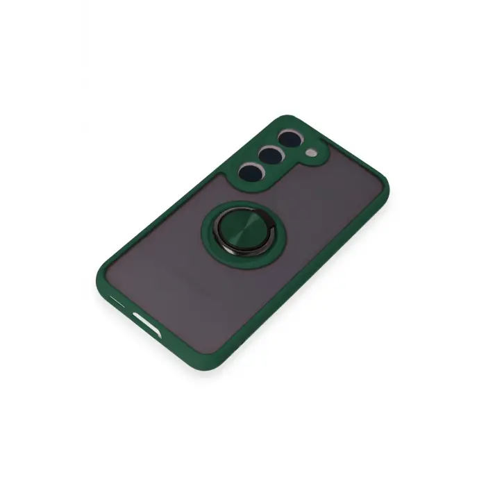 Lopard Samsung Galaxy S23 Kılıf Montreal Yüzüklü Silikon Kapak - Yeşil