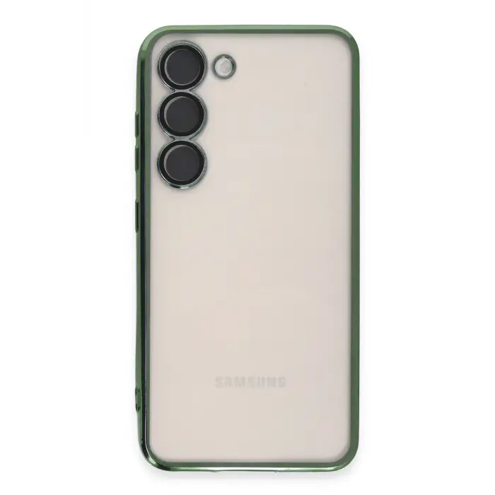 Lopard Samsung Galaxy S23 Kılıf Razer Lensli Silikon - Yeşil