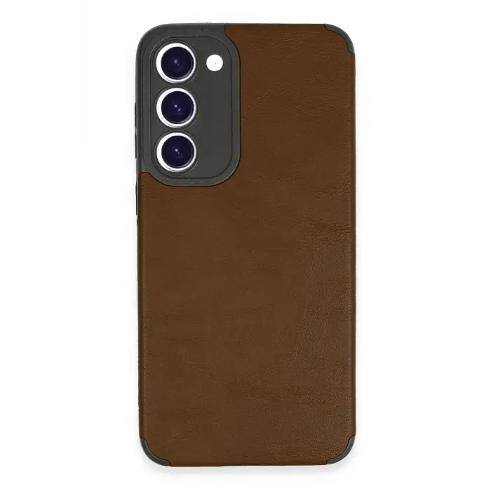 Lopard Samsung Galaxy S23 Plus Kılıf Loop Deri Silikon - Kahverengi