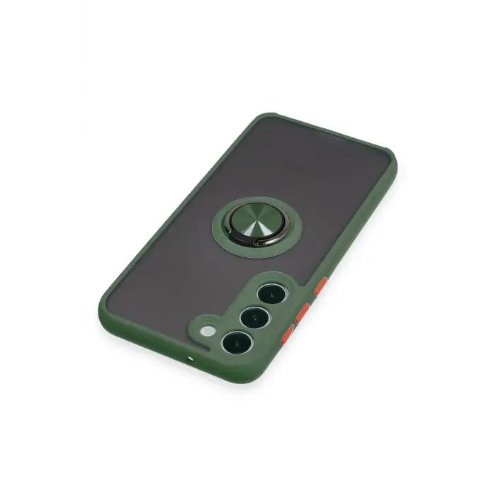 Lopard Samsung Galaxy S23 Plus Kılıf Montreal Yüzüklü Silikon Kapak - Yeşil