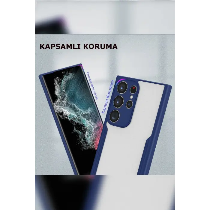 Lopard Samsung Galaxy S23 Plus Kılıf Platin Silikon - Lacivert