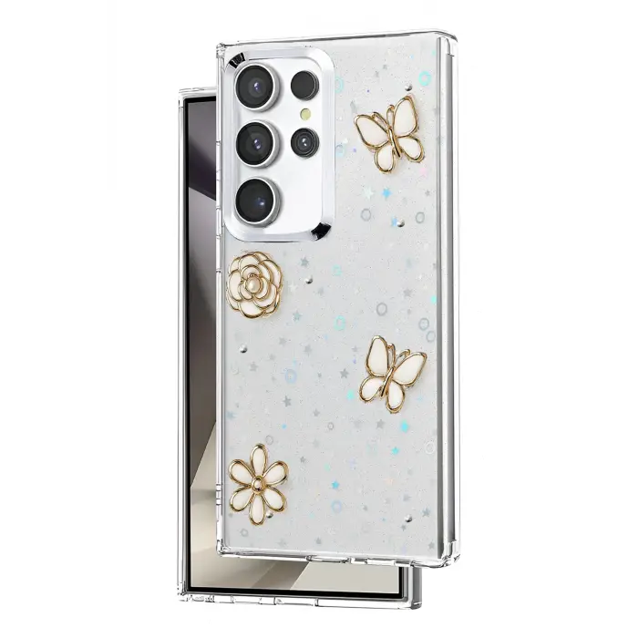 Lopard Samsung Galaxy S23 Ultra Fiyonk Desenli Kapak - Desen 10