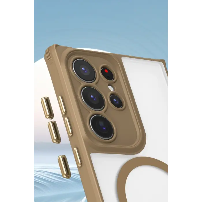 Lopard Samsung Galaxy S23 Ultra Kılıf Enka Magsafe Silikon Kılıf - Lacivert