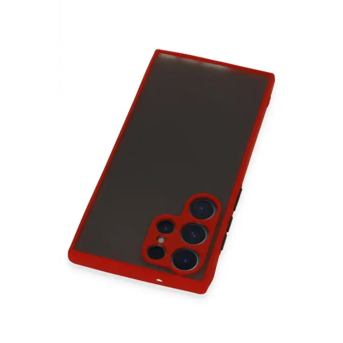 Lopard Samsung Galaxy S23 Ultra Kılıf Montreal Silikon Kapak - Kırmızı