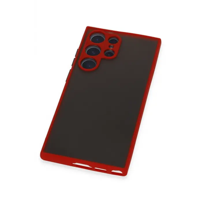 Lopard Samsung Galaxy S23 Ultra Kılıf Montreal Silikon Kapak - Kırmızı