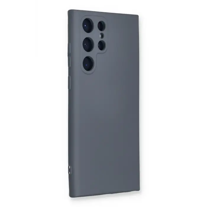 Lopard Samsung Galaxy S23 Ultra Kılıf Nano İçi Kadife Silikon - Gri