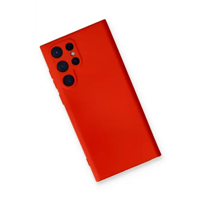 Lopard Samsung Galaxy S23 Ultra Kılıf Nano İçi Kadife Silikon - Kırmızı